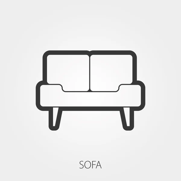 Прості домашні веб-ікони: м'які меблі — стоковий вектор
