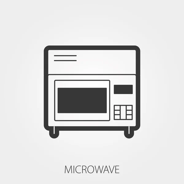 Eenvoudige huishoudelijke Web Icons: magnetron — Stockvector