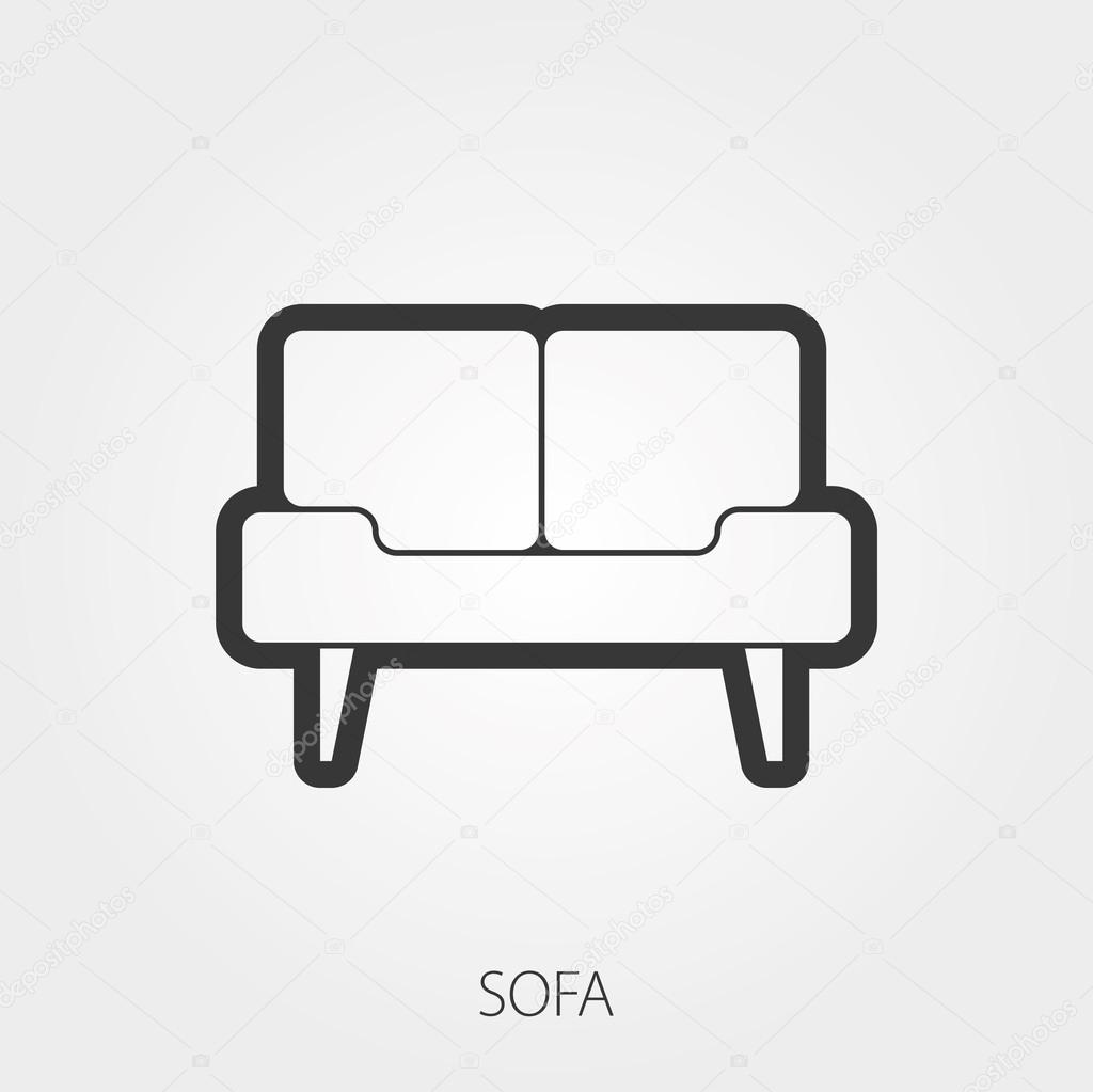 Simple Household Web Icons: Upholstered furniture