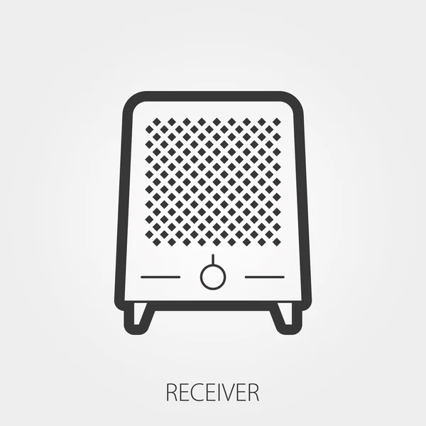 Eenvoudige huishouden Web Icons: Radio-ontvanger — Stockvector