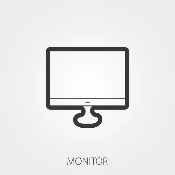 Jednoduchý domácí Web ikony: Monitor — Stockový vektor