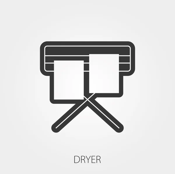 Iconos simples de la tela del hogar: Secadora — Vector de stock