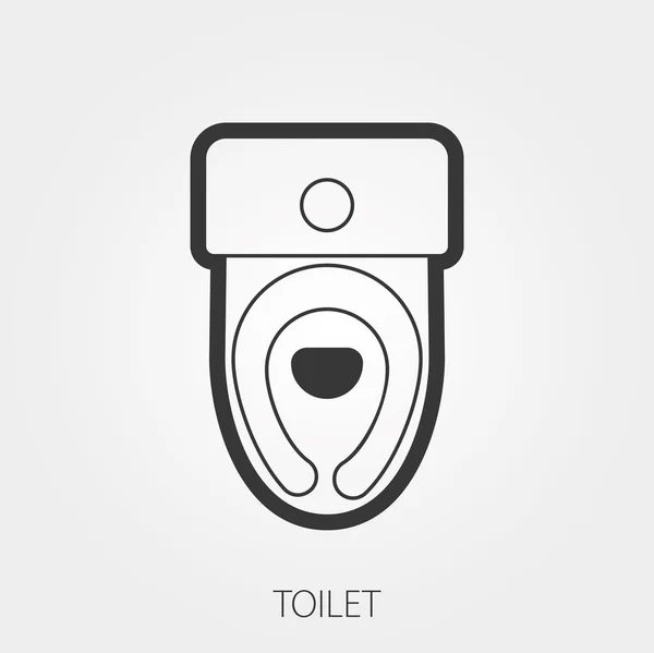 Einfache Web-Symbole für den Haushalt: Toilette — Stockvektor