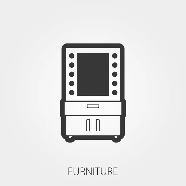 Iconos simples del Web del hogar: Muebles — Vector de stock