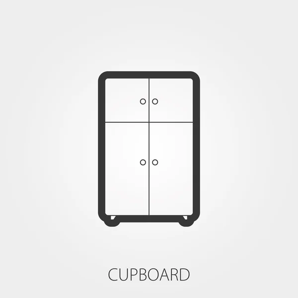 Iconos simples del Web del hogar: Muebles — Vector de stock
