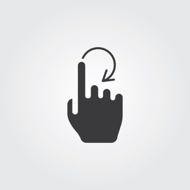 Basit Web simgesi: El dokunmatik