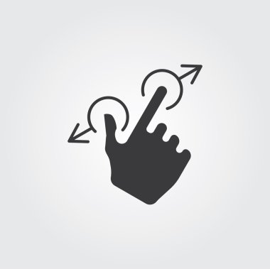 Basit Web simgesi: El dokunmatik