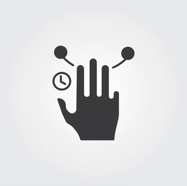 Icono Web simple: Hand Touch — Vector de stock