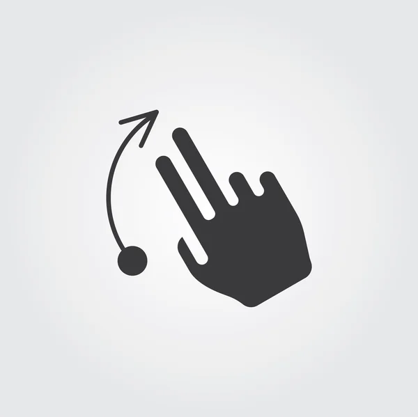 Simple Web Icon: Hand Touch — Stock Vector