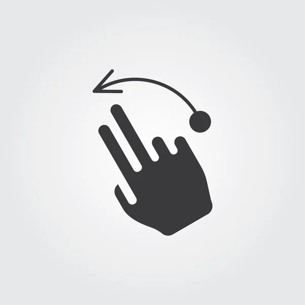 Prosty tkanina ikona: Dotknąć ręką — Wektor stockowy