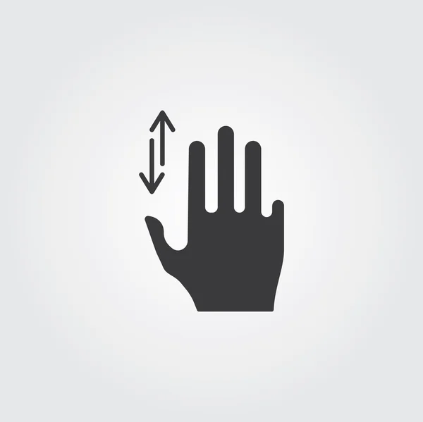 Icono Web simple: Hand Touch — Vector de stock
