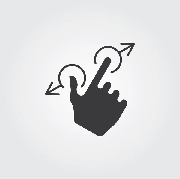 Eenvoudige Web Icon: Hand Touch — Stockvector