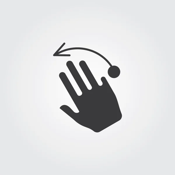 Icono Web simple: Hand Touch — Vector de stock