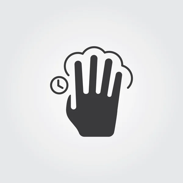 Eenvoudige Web Icon: Hand Touch — Stockvector