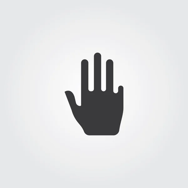 Eenvoudige Web Icon: Hand Touch — Stockvector