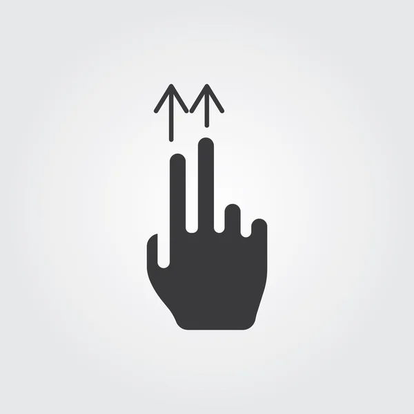 Icône Web simple : toucher la main — Image vectorielle