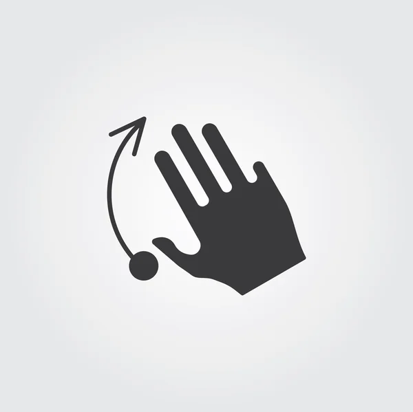 Icona Web semplice: tocco della mano — Vettoriale Stock