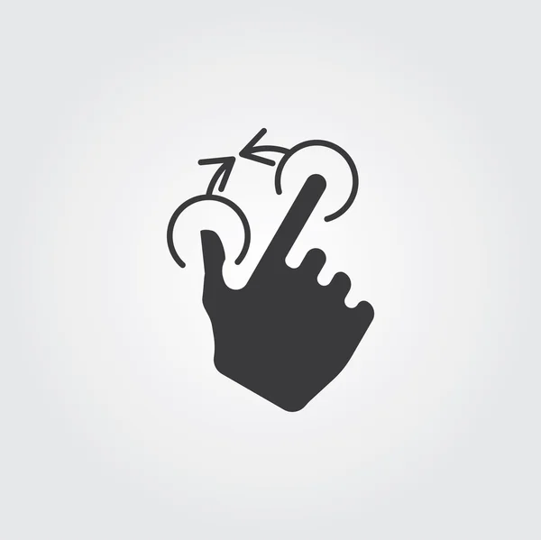 Eenvoudige Web Icon: Hand Touch — Stockvector