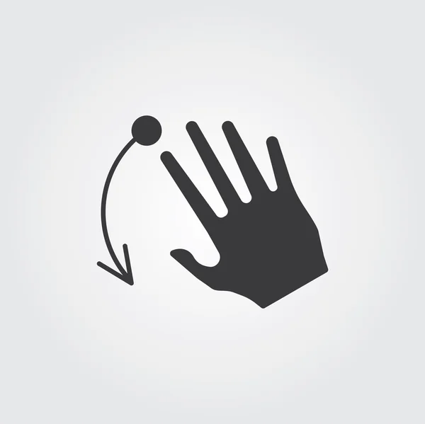 Prosty tkanina ikona: Dotknąć ręką — Wektor stockowy