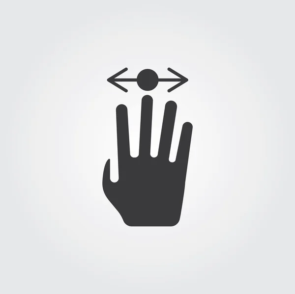 シンプルな Web アイコン: 手タッチ — ストックベクタ