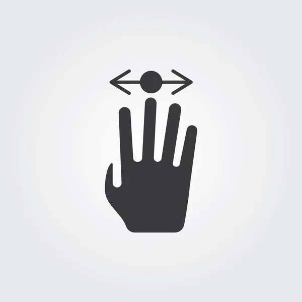 Enkel Web Icon: Hand Touch — Stock vektor