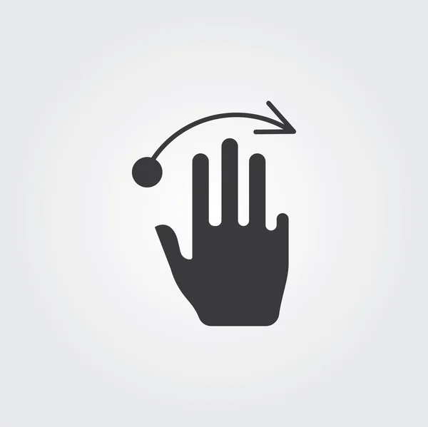 シンプルな Web アイコン: 手タッチ — ストックベクタ