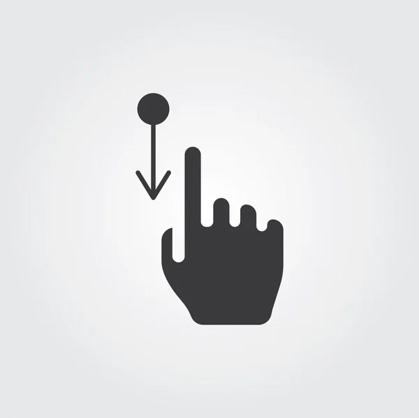 간단한 웹 아이콘: 손 터치 — 스톡 벡터