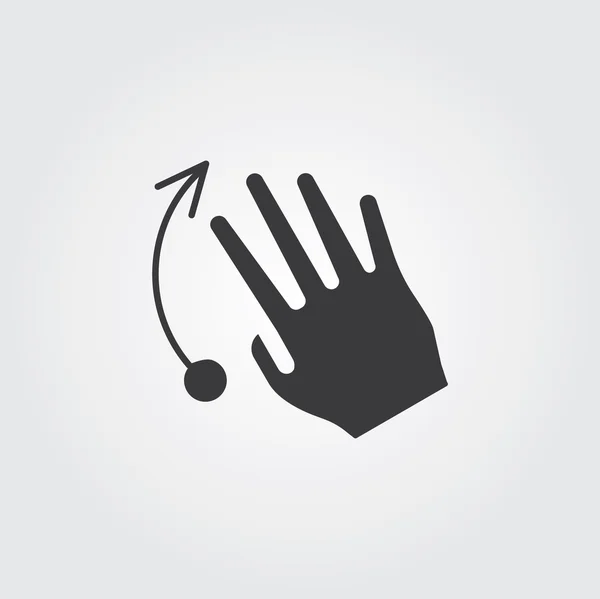 Simple Web Icon: Hand Touch — Stock Vector