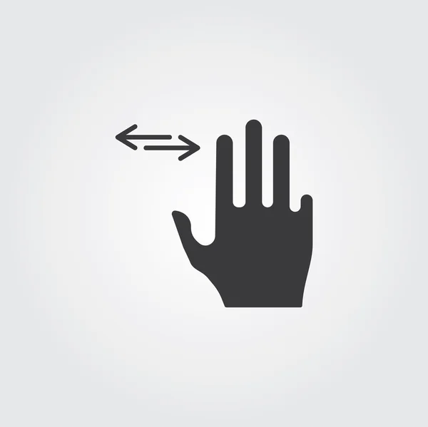 Icono Web simple: Hand Touch — Vector de stock