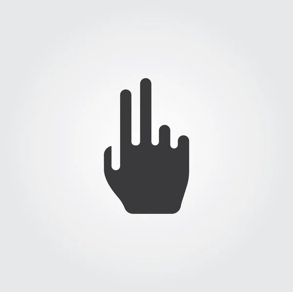 Eenvoudige Web Icon: Hand Touch — Stockvector