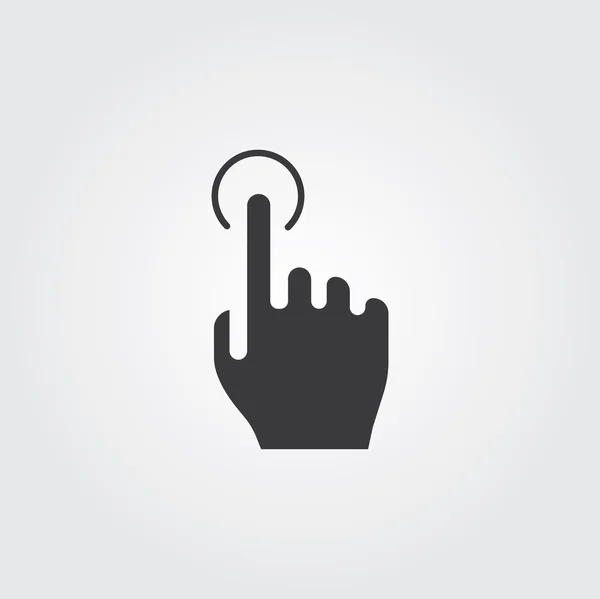 Jednoduchý Web ikony: Dotek ruky — Stockový vektor
