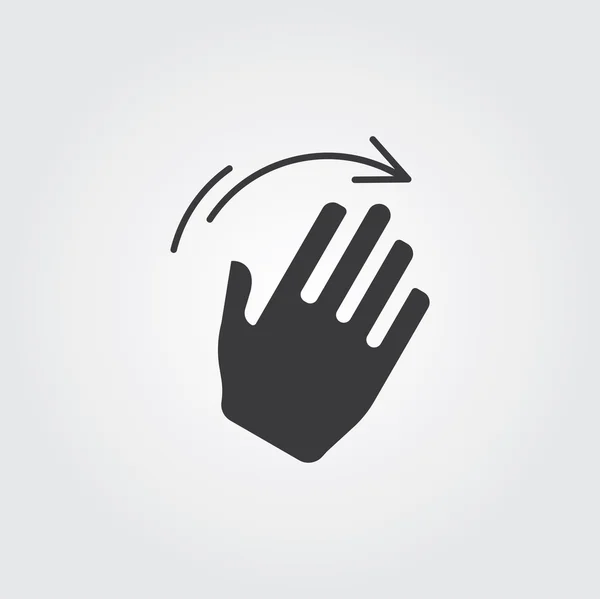 Simple Web Icon: Hand Touch — Stock Vector