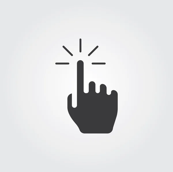 Simple Web Icon: Hand Touch — Stock Vector