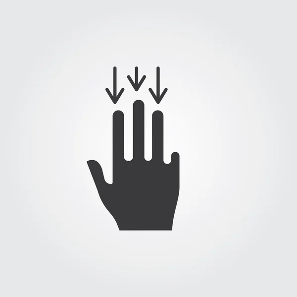 Conjunto de iconos web simples: Hand Touch — Vector de stock