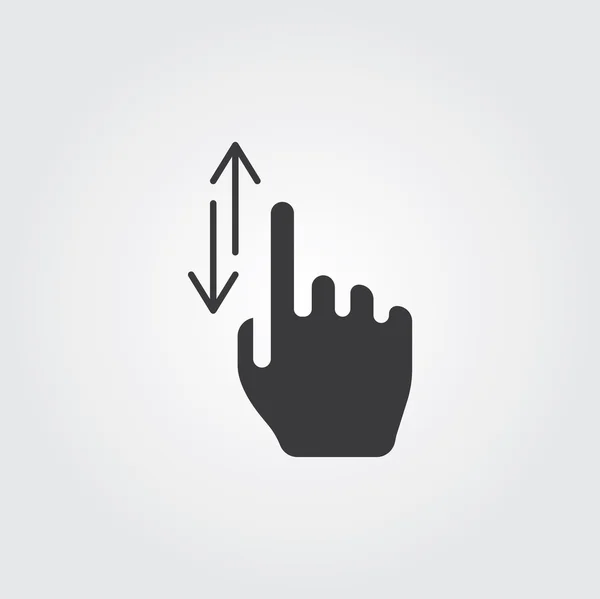 Conjunto de iconos web simples: Hand Touch — Vector de stock