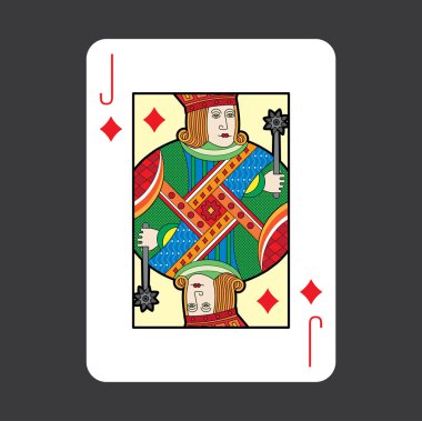 Tek Kişilik iskambil vektör: Jack Diamonds