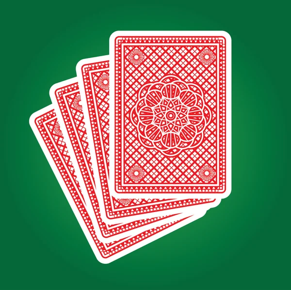 Jogar cartas de volta — Vetor de Stock