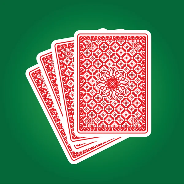 Karten zurückspielen — Stockvektor