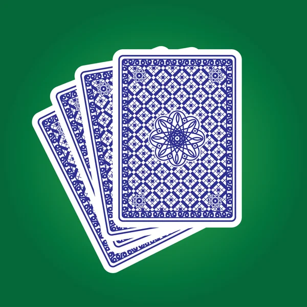 Giocare a carte indietro — Vettoriale Stock