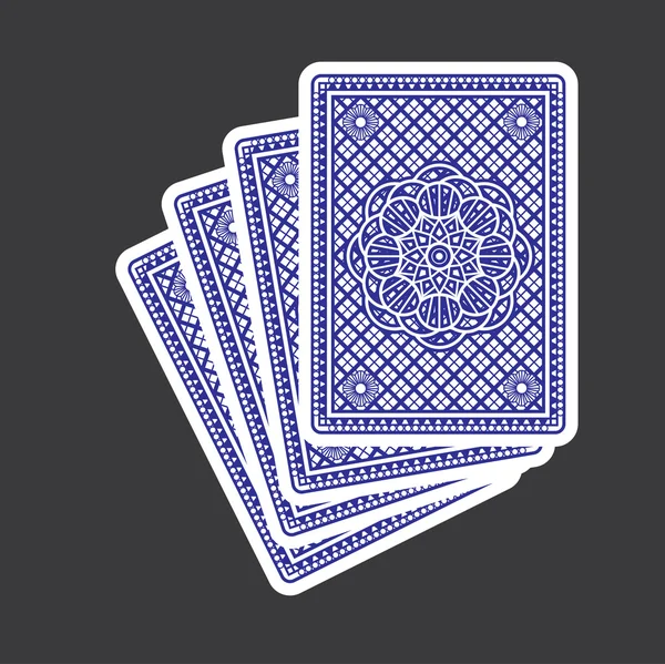 Jogar cartas de volta — Vetor de Stock