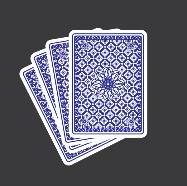 Jouer aux cartes retour — Image vectorielle