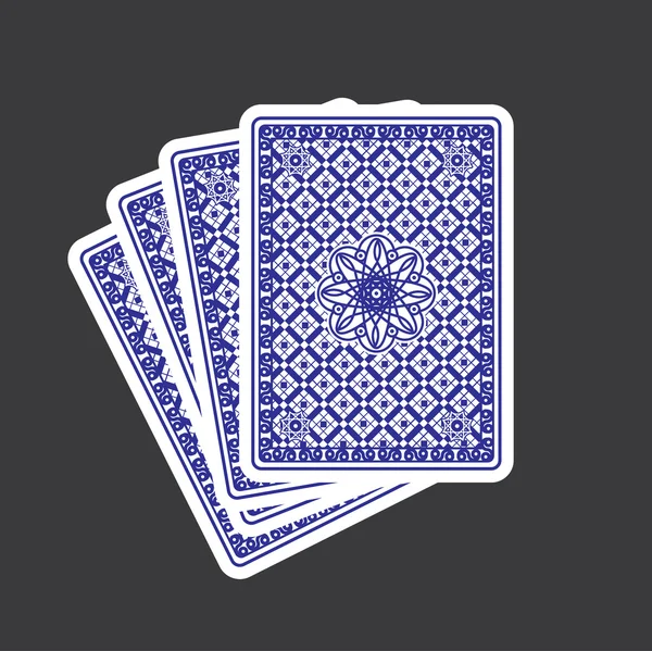 Jugar a las cartas — Archivo Imágenes Vectoriales