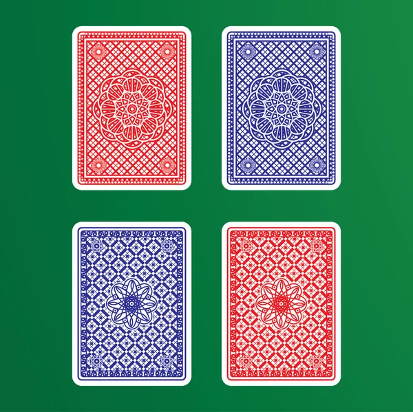 Jogar cartas de volta — Vetor de Stock