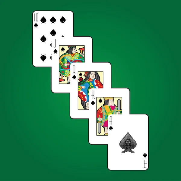 Één speelkaarten vector: Spades — Stockvector