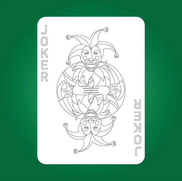 Vecteur de cartes à jouer unique : Joker — Image vectorielle