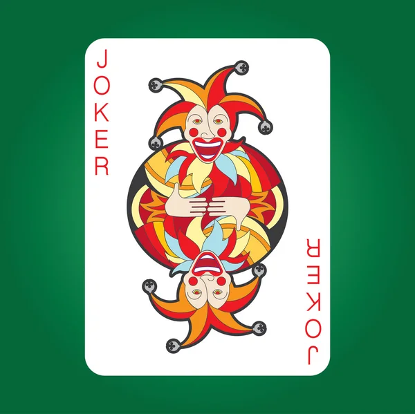 Singolo vettore di carte da gioco: Joker — Vettoriale Stock