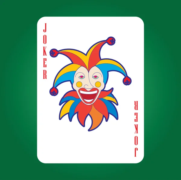 Vector de cartas de un solo juego: Joker — Archivo Imágenes Vectoriales