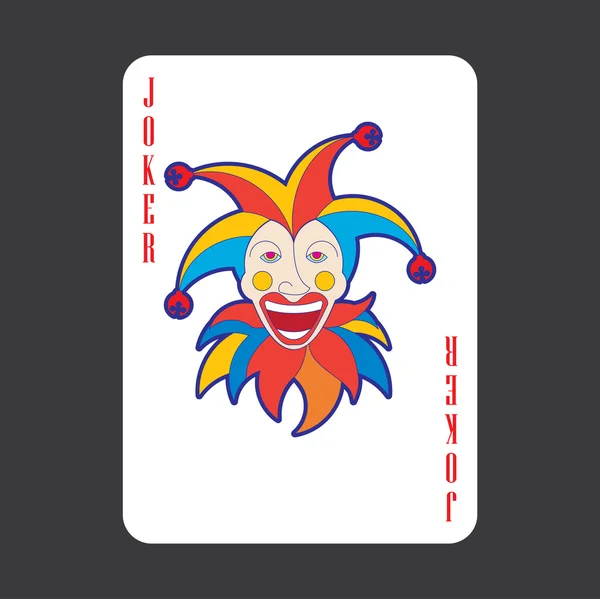 Único vetor de cartas de jogar: Joker — Vetor de Stock