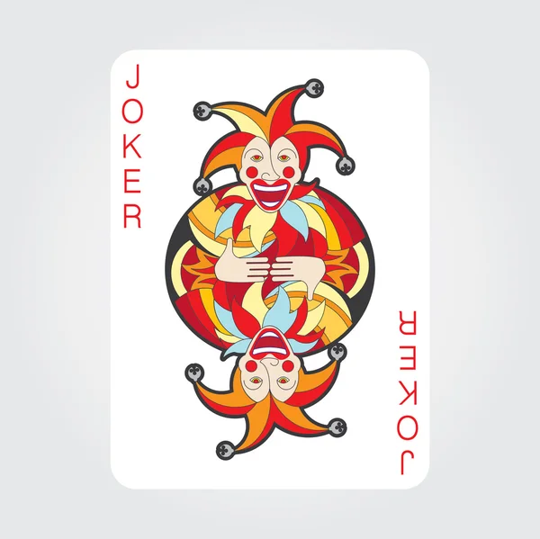 Único vetor de cartas de jogar: Joker — Vetor de Stock