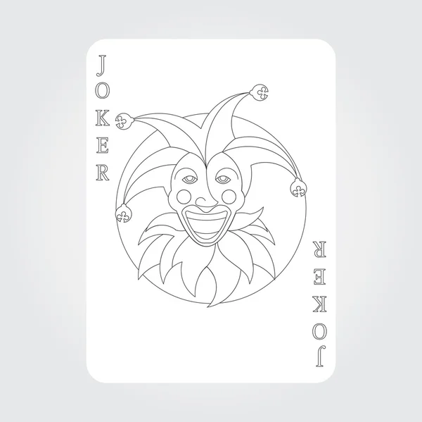 Jeden hrací karty vektor: Joker — Stockový vektor